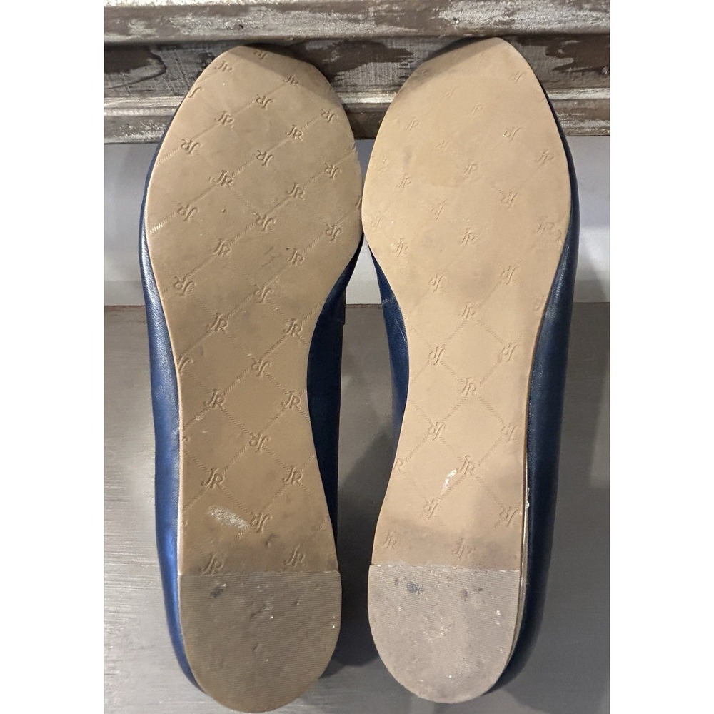 Jack Rogers Rebecca Blue Leather Pinwheel Navajo Flats‎ Shoes Size 9.5M - Picture 7 of 8